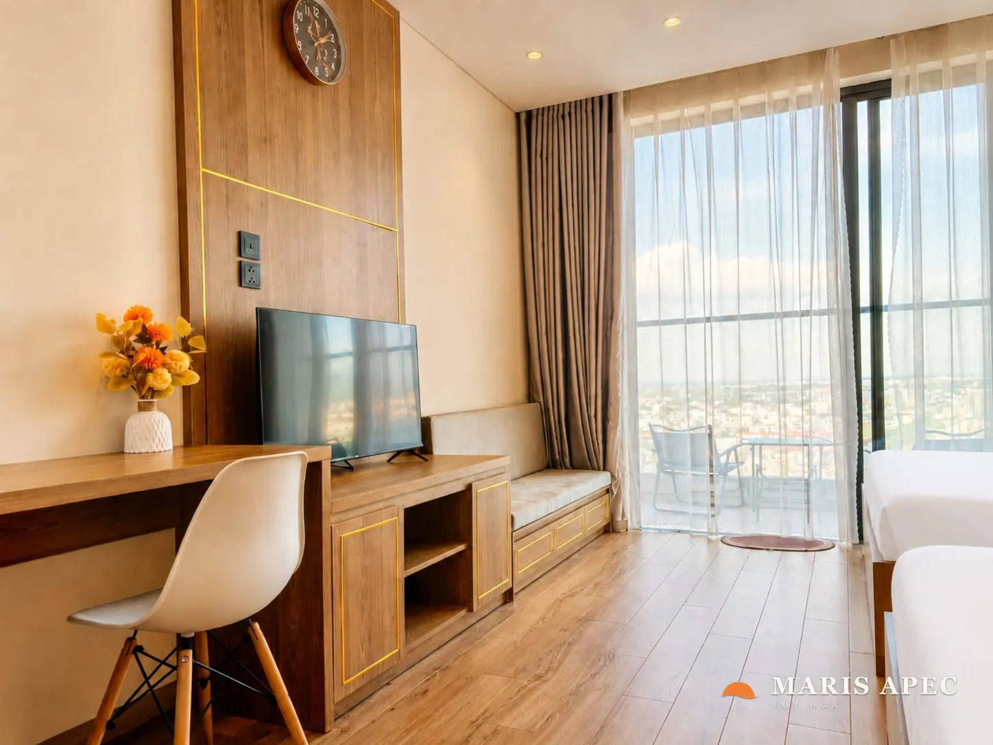 Bố trí phòng gọn gàng, sạch sẽ trong Ocean Twin
